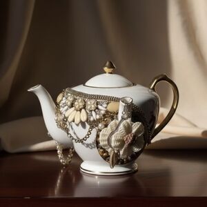 Gold and Cream Jewelry Set